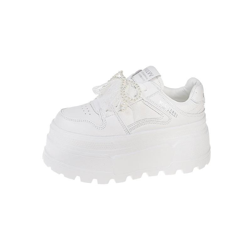 Platform leather little white shoes women's 2025 new popular autumn versatile new Chinese small fashion sports shoes