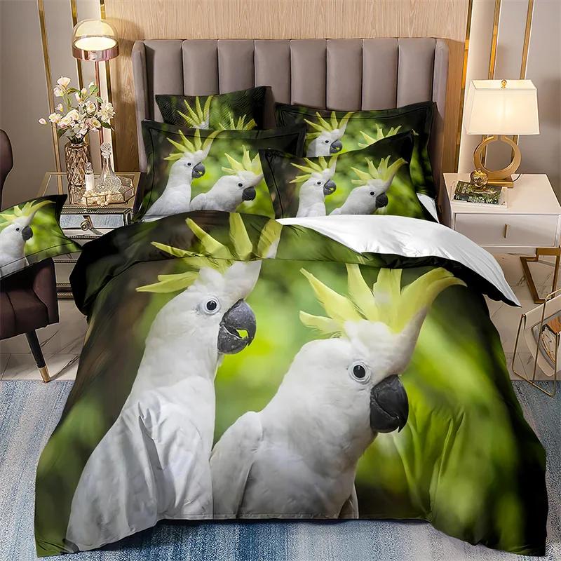 Lovely Little Penguin Comforter Bedding Sets 3D Print Blue 135x200 Bedroom Bed Cover Set For Changjin DeerKangarooOstrich