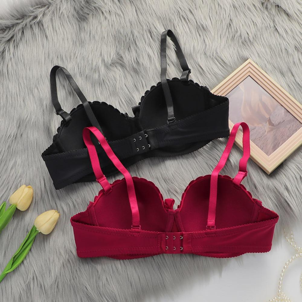Nahtloser BH Damen Push-Up Bralette Unterwäsche Verstellbarer Bügel-BH Damen Lingerie Mode Buchstabenmuster BHs