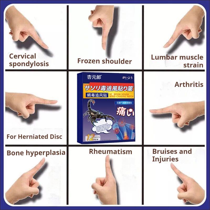 Scorpion venom chasing wind plaster sticker, soothing muscle pain and joint discomfort health sticker