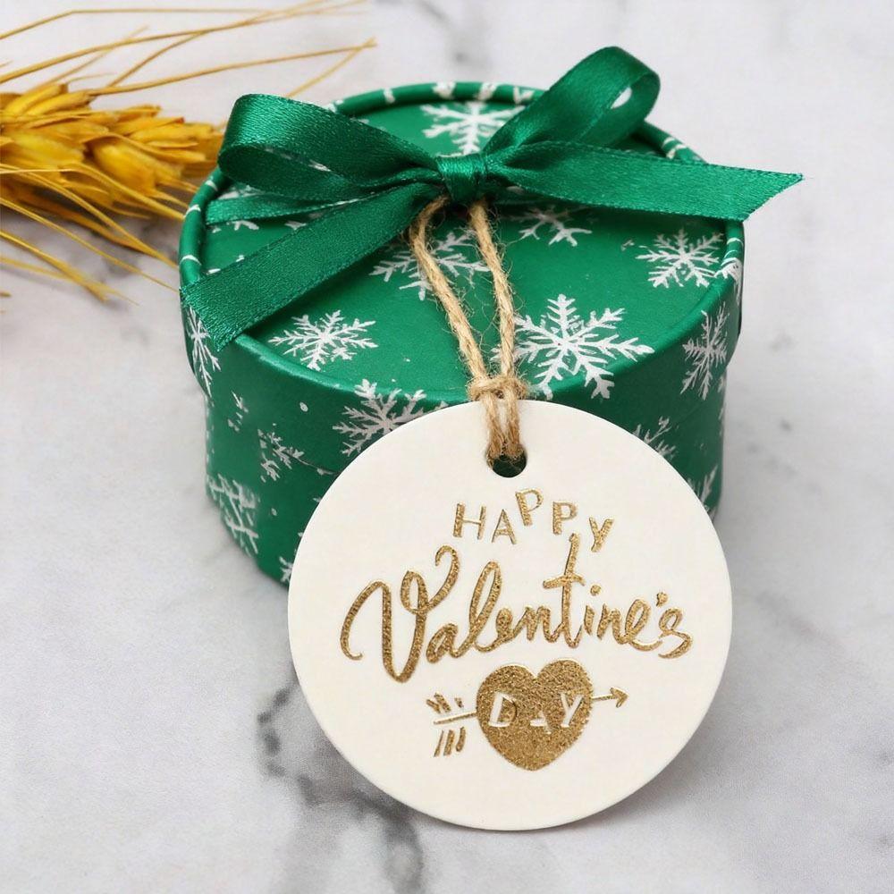 100pcs Heart Shaped Cards Valentine's Day Tags Hanging Decoration DIY Crafts Gift Labels White Red Paper Hand Gift Hanging Tag