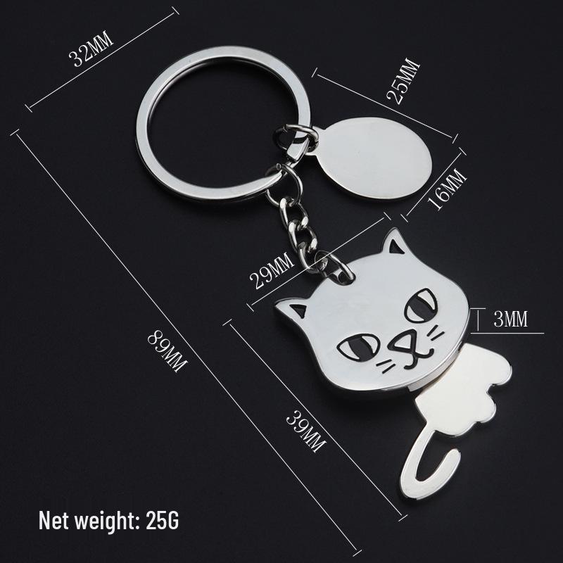 Custom Cartoon Pet Keychain: Puppy & Cat Head-Shaking Pendant - Fun Gift