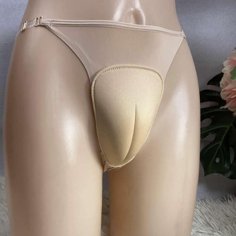 Invisible Strap Men's Lace Shaping Underwear with Crotch Guard
