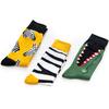 Neuheit männliche Socken Baumwolle Crew mittlere Länge Cartoon Zebra Krokodil Malerei Mode Socken Männer