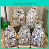 Backpack Capacity Large With Cartoon Cat Dog And Bear Print Designs Daily For