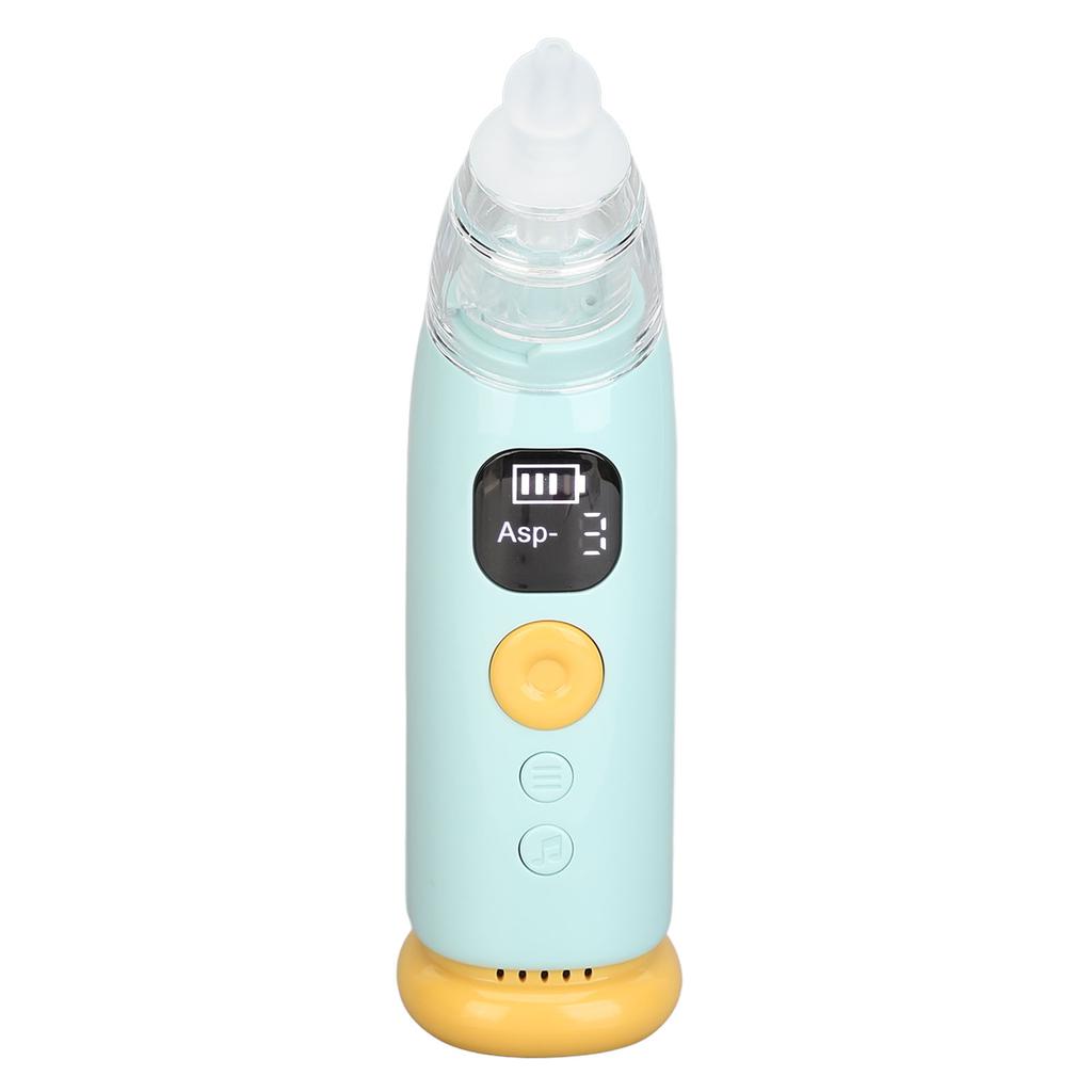 Infant Nasal Aspirator 3 Suction Levels Silicone Tip Baby Nose Care Machine with Soothe Music Light