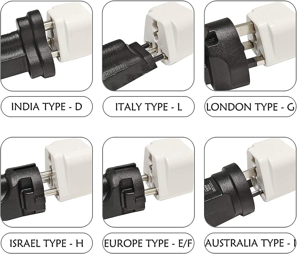 Set of 2 Worldwide Plug A Type Outlet Conversion Adapter Power Supply Type Conversion Plug Converts Home Appliances from All Over the World To A Type