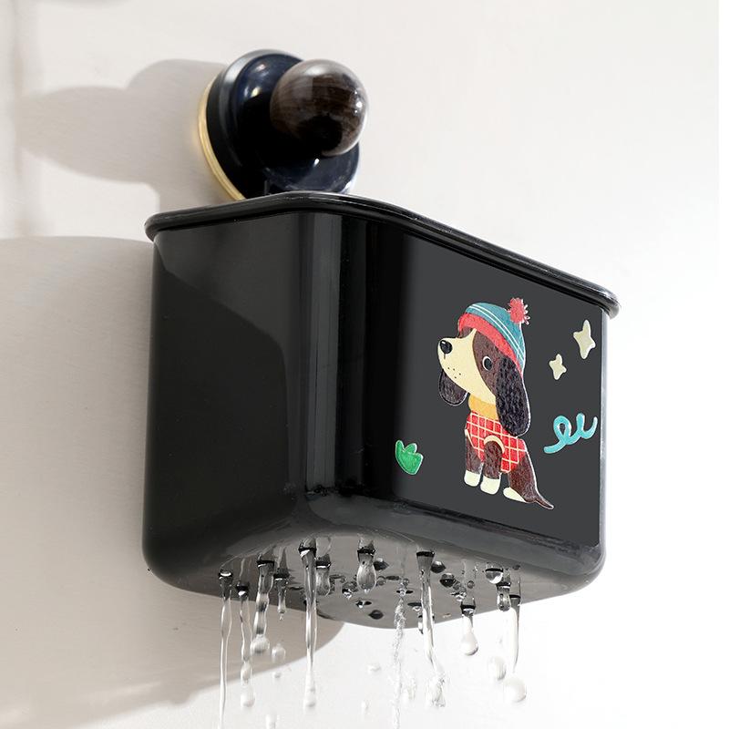 Suction Cup Wall Mounted Non Perforated Toilet and Bathroom Storage Rack