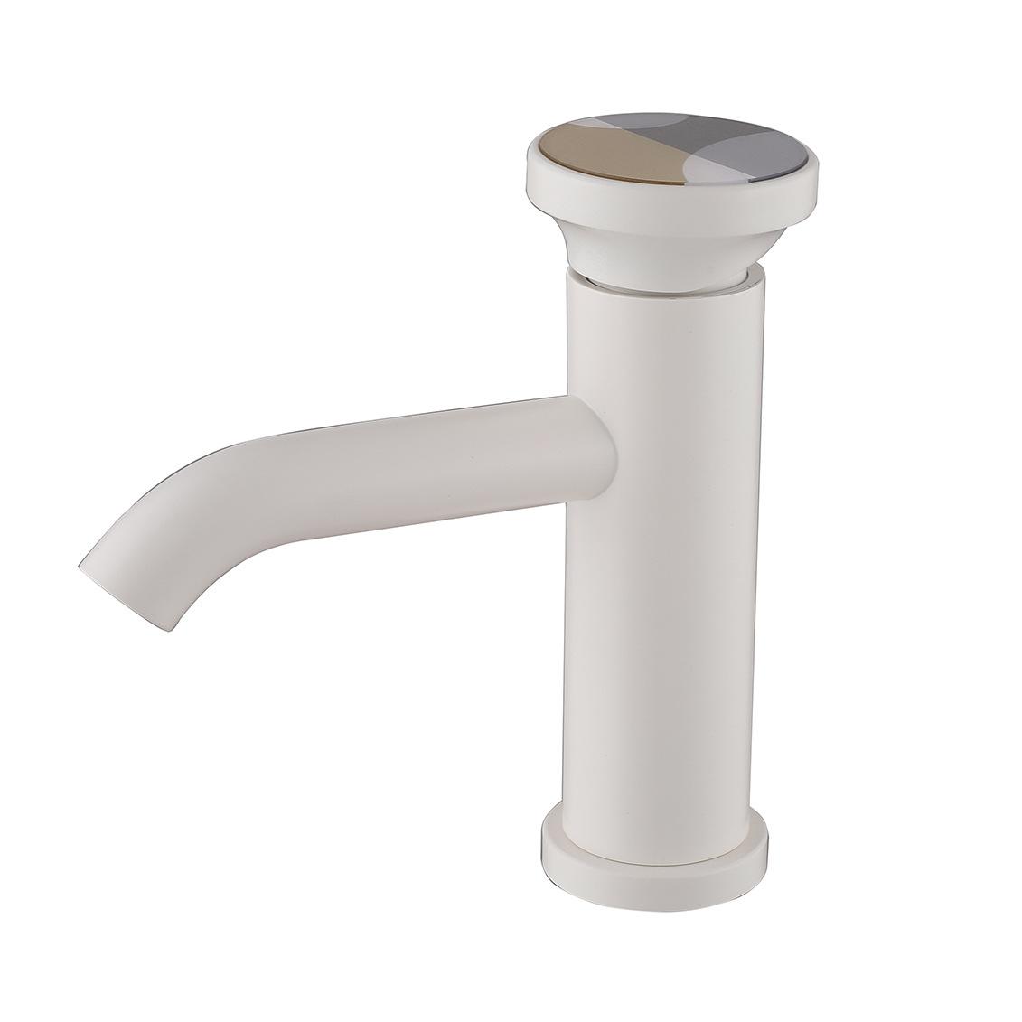 

Gray Color Bathroom Sink Faucet hot and cold Crane Stainless Steel Basin Faucet White Sink Faucet Single Handle water tap белый