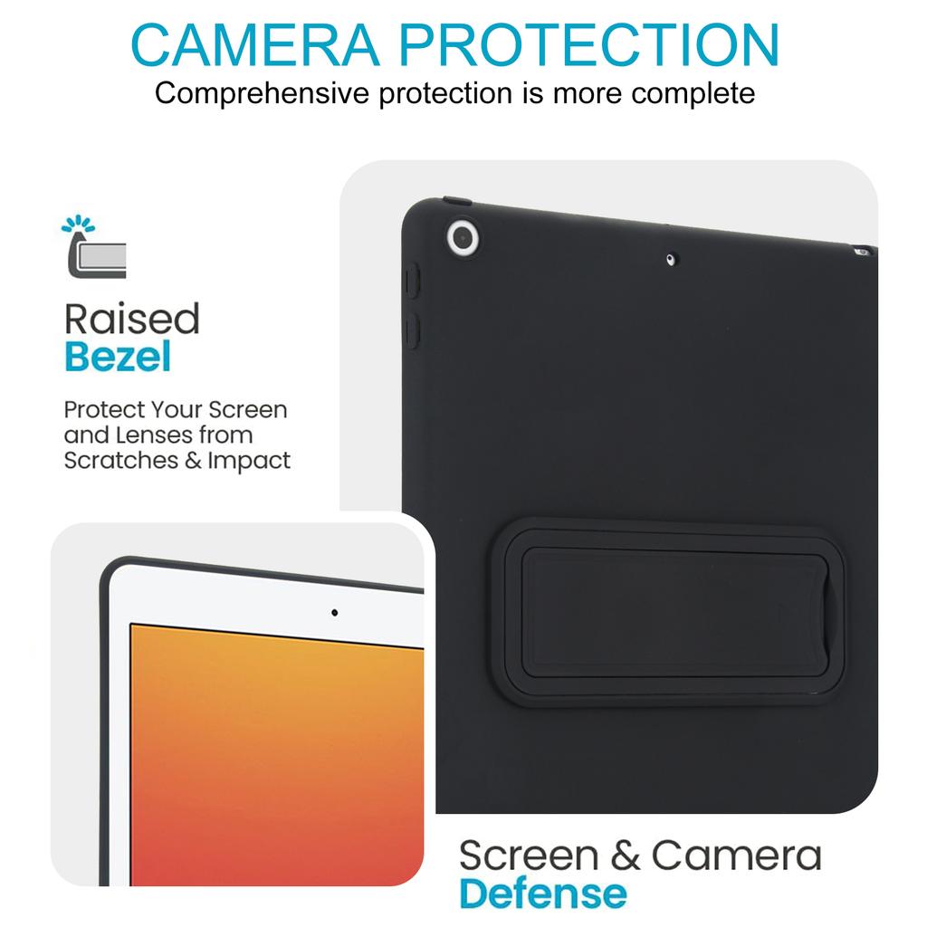 Kickstand Tablet Case for iPad 10.2 (2021)/(2020)/(2019) TPU+PC Skin-Friendly Protective Cover