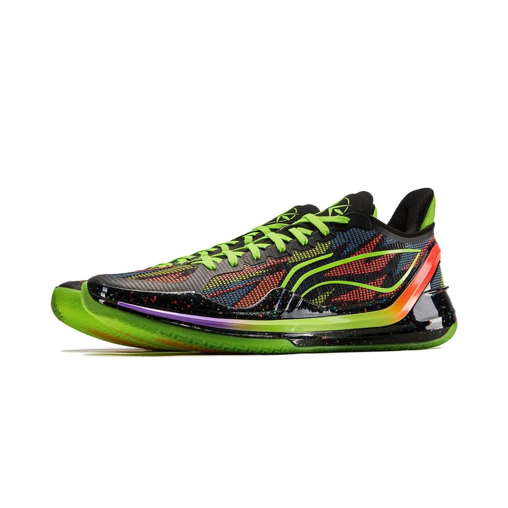 Li Ning Liren 4 V2 Introverted Artist Low Top Basketball Shoes Men's Neon Green Red ABAU037-11