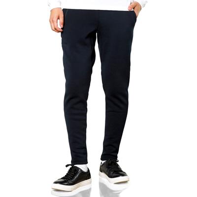 AIM HOMME Jogger Warm Winter Pants with Stretchy Slim Size M Men's Fleece-Lined Pants, Pocket, Fit, Black,