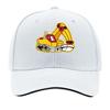Adjustable Hat Featuring an Cartoon Excavator a Breathable Baseball Cap That Provides Cozy Suitabl Sandwich Baseball Cap