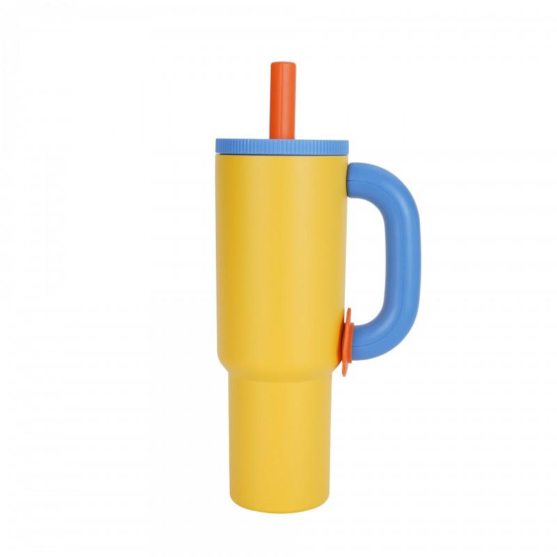 40oz Edelstahl Isolierte Reisebecher mit Griff Vakuum Thermoskanne Auto Büro Outdoor Nutzung