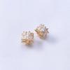 14K Gold-Filled Diamond-Set Barrel Spacer Beads for DIY Jewelry Crafting