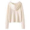 Lekasha Women's Cashmere Hooded Knit Top - Loose Casual Autumn/Winter Base Layer Sweater