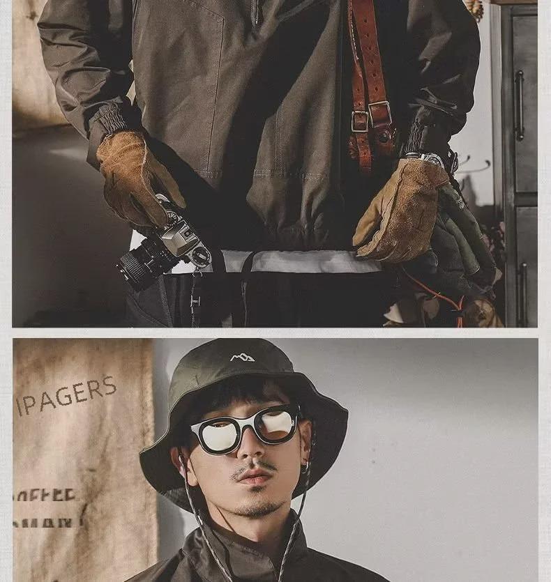 Chaqueta informal estilo retro americano para hombre: ropa de trabajo holgada y moderna para primavera y otoño.