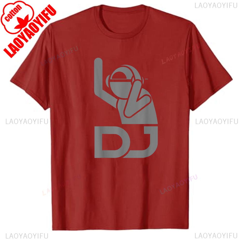 Cool DJ Art for Unisex Teen Boys Disc Jockey Music Producer DJ T-Shirt 90s Graphic T Shirts Casual Style Retro Short Sleeve Tops