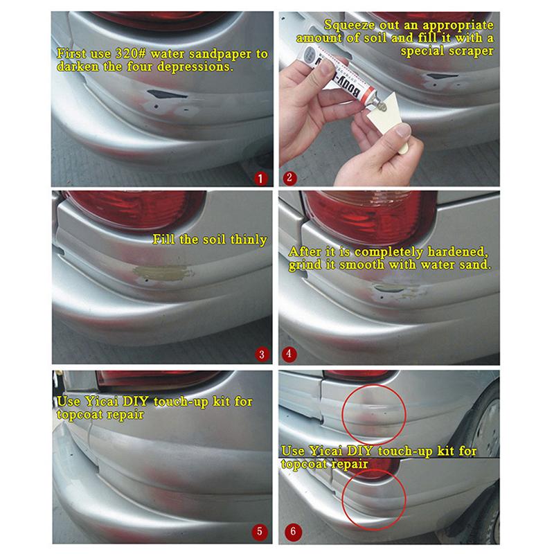 1 Sada Malovací tužka Karoserie tmel Plnivo na škrábance Pomocník Hladký Opravný nástroj Sada Kit Auto Krása Základní nátěr Nástroje na opravu škrábanců