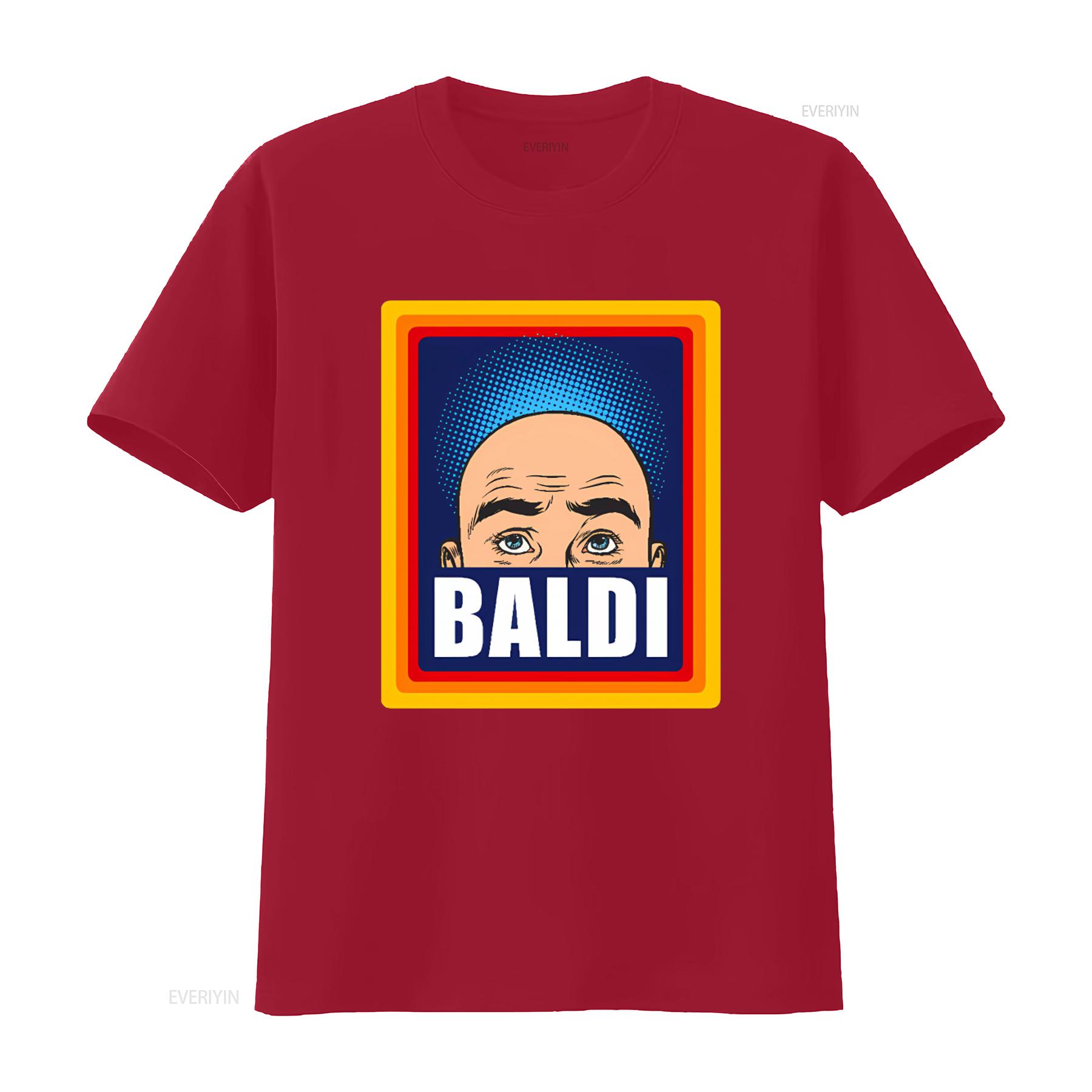 

Baldi T Shirt Funny Novelty Design for Bald People Baldy Humor Rude Joke Idea vintage Washed homme Slightly designer clothes S