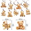 Little Bear Baby Welcome Party Decorative Banner Little Bear Spiral Baby Shower Decorative Flag Set
