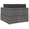 Modular Sofa Corner Unit 1 Pc + Cushions Grey Poly Rattan