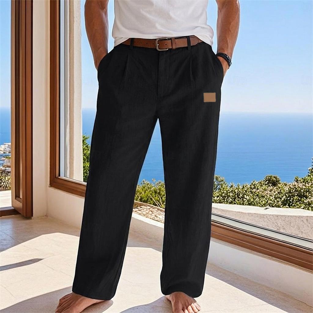 Men's Sports And Leisure Cropped Straight Leg Pants