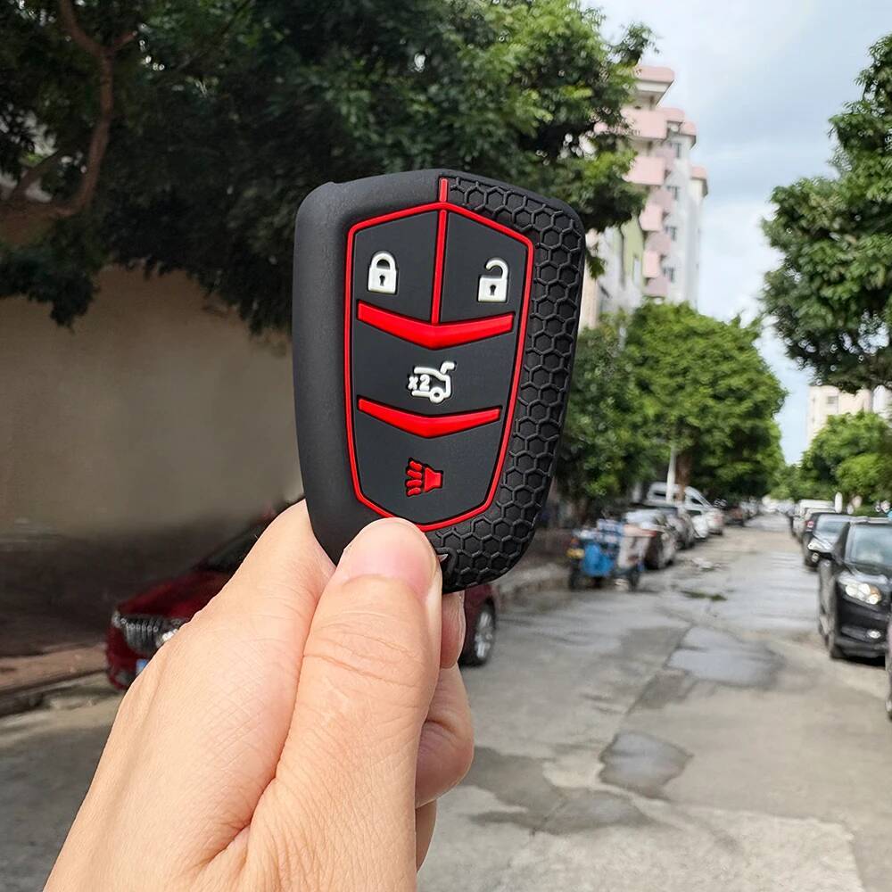 

Keychain Fob Holder For Cadillac Escalade Esv Srx Ats Ct6 Cts Xt5 Xts Escalade Silicone Car Remote Key Caps Case Cover