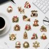 50pcs Vintage Christmas Sticker Rolls Rub-On Transfer Sticker Vintage Waterproof Stickers Decals For Furniture Window Glass Cups