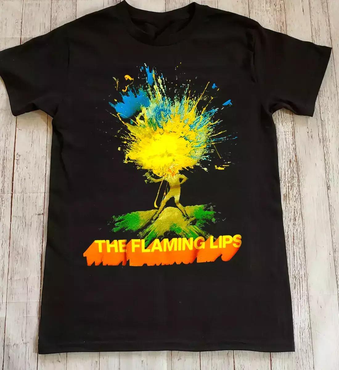 Vtg The Flaming Lips Band Music Tour Cotton S-5XL Black Unisex Shirt.webp S разноцветный