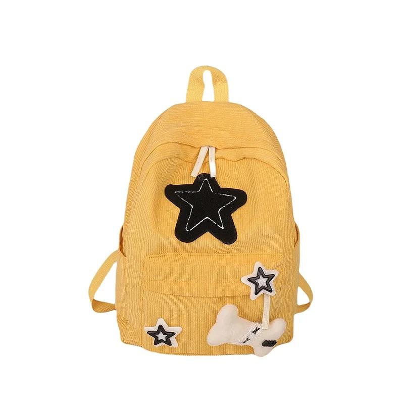 

Простые бархатные женские рюкзаки повседневные сумки однотонные высококачественные большая вместимость строчка модные новые