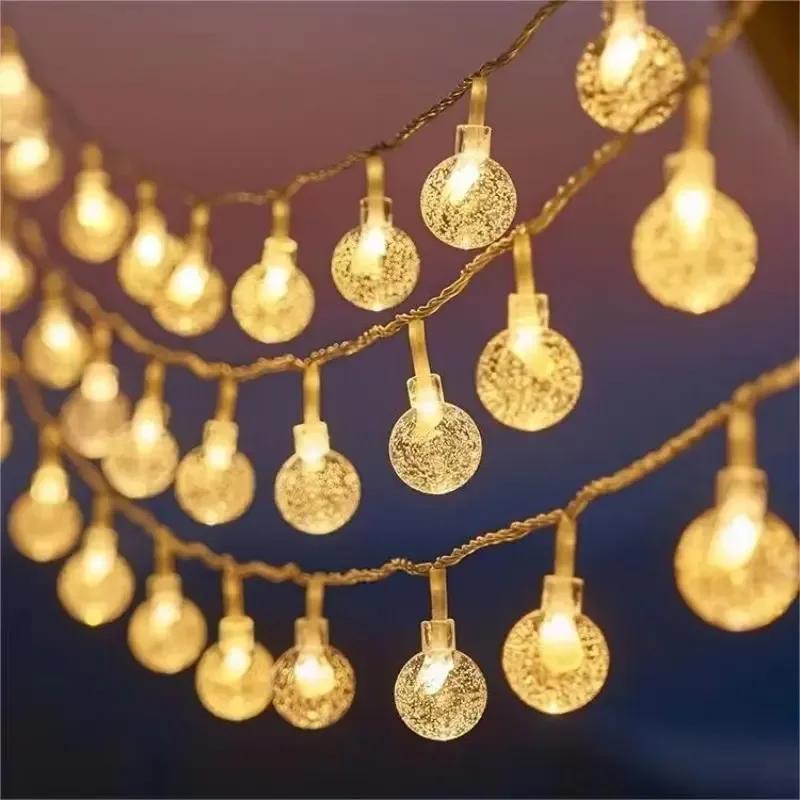 3M 20LED Christmas Decoration for Home Christmas Lights Snowflake String Lights Fairy LED Lamp New Year 2025 Tree Garden