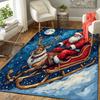 1Pc Santa Claus Reindeer Rug Office Carpet Indoor Outdoor Doormat Nonslip Soft And Comfortable Living Room Christmas Halloween Gift D9189