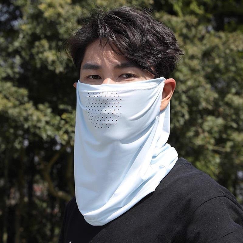 Breathable Summer Sun Protection Quick-Dry Unisex Face and Neck Gaiter with Ear Hangings