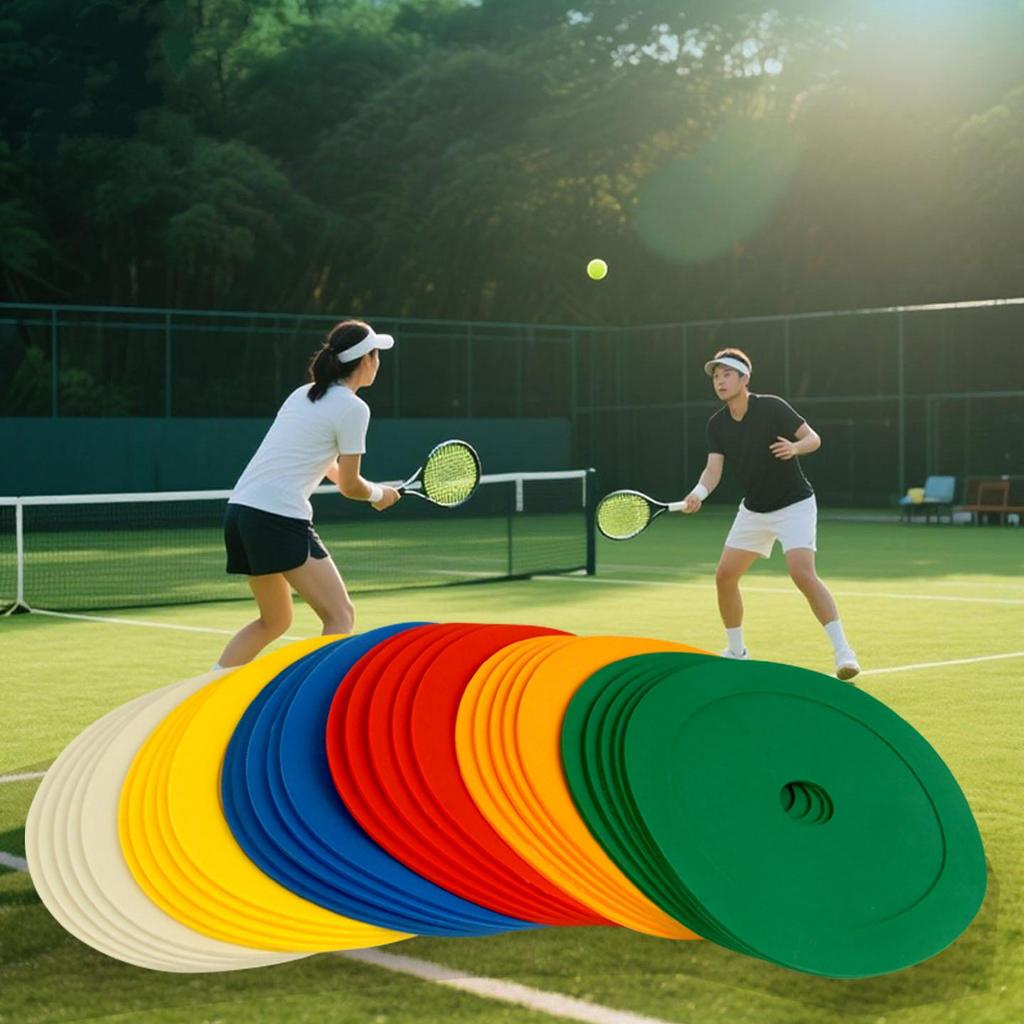 Training Cones with Holes – Flat Marker Discs for Football, Basketball, and Taekwondo