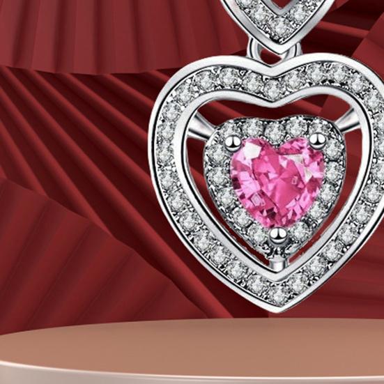 Damen-Halskette mit hohlem Herz-Anhänger, schimmernder Strass, verstellbare Länge, Halsschmuck, Alltagskleidung, Geschenk, leichte Schlüsselbein-Halskette für Damen