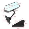 2x F1 Style Retro Car Side Rearview Mirror Pair Universal Vintage Blue Lens Side Glass Wide Angle Metal Rear View Mirror