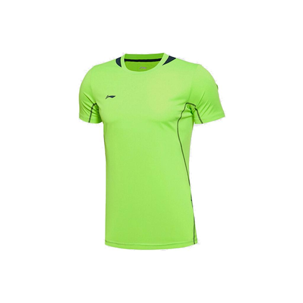 Li Ning Football Series Logo Solid Color Training Sports Suit Men Sportswear Fluorescent-Green AATK133-6