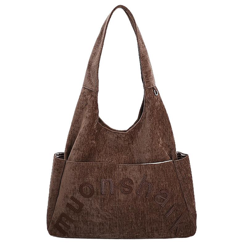 Leisure College Student Class Bag 2025 New Commuter Large-capacity Women's Shoulder Bag Portable Tote Bucket Bag