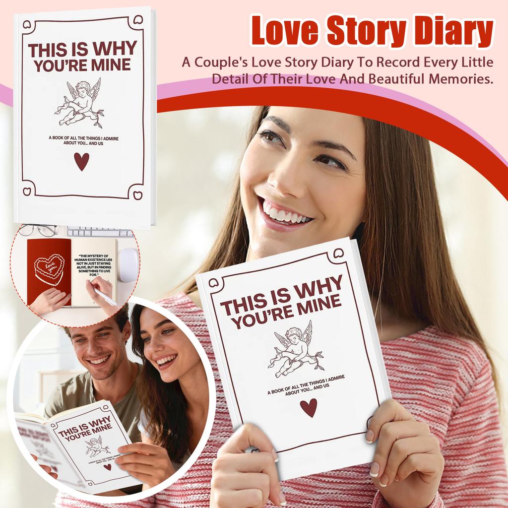 A Couple's Love Story Diary To Record Every Little Detail Of Their Love And Beautiful Memories.