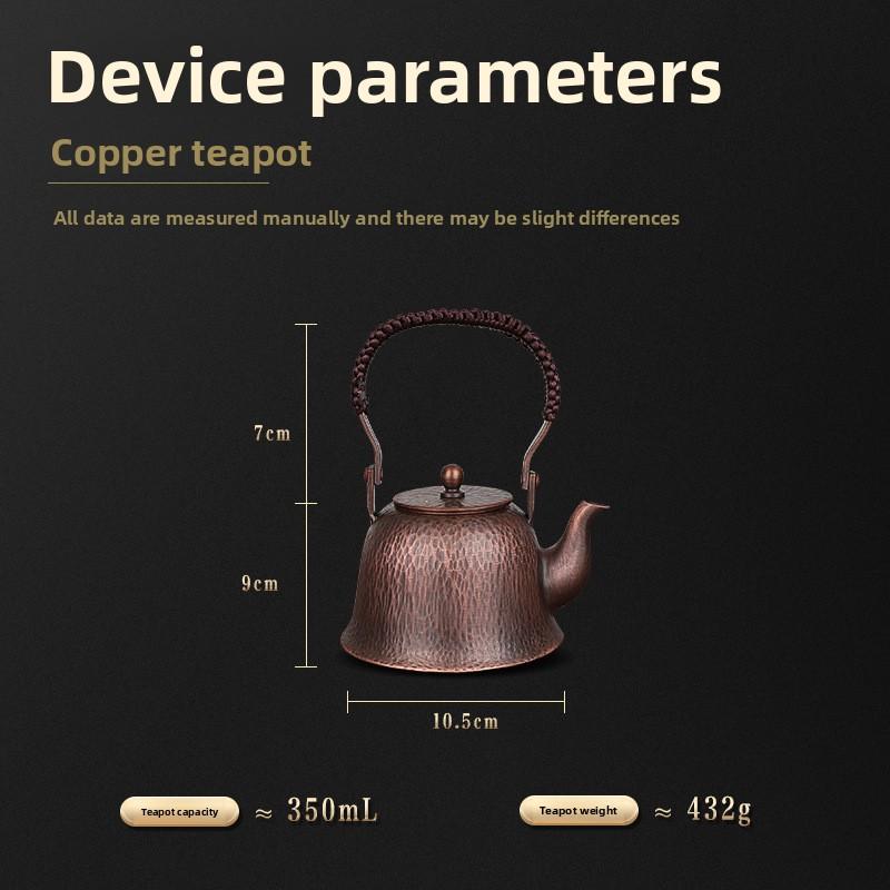 Chinese Stijl Paars Koperen Ketel, Grote Capaciteit Handgemaakte Verdikte Koperen Theepot Met Filter & Fair Cup