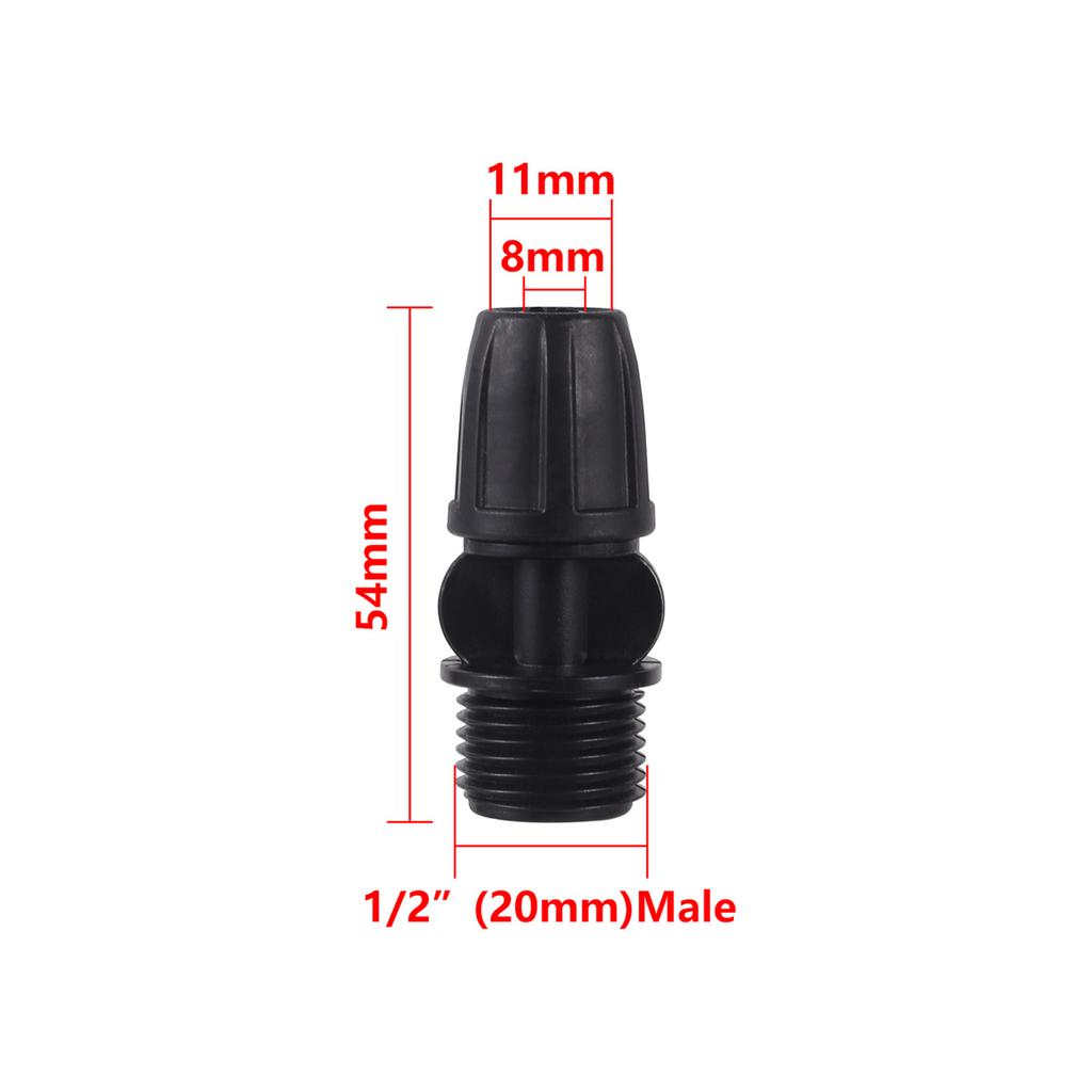 8/11mm Hose Interface Garden Water Connector Straight Elbow Tee 4/6-Way End Plug Joint Garden Greenhouse Irrigation Pipe Fitting