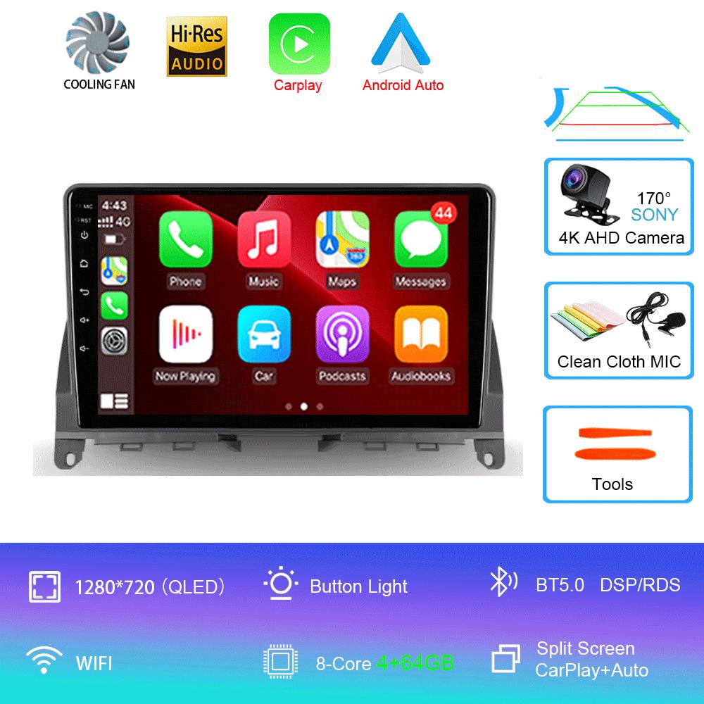 Android 14 For Mercedes Benz C Class 3 W204 S204 2006 - 2011 Car Radio Multimedia Video Player Navigation Stereo GPS No 2din 2 D