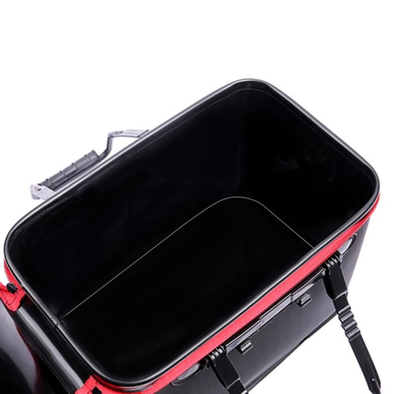 Living Fish Bucket Folding Fishing Bucket Multi-function Live Fish Baits Bucket Live Fish Container for Hiking Camping