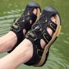 Men Hiking Sandals Outdoor Black Brown Water Shoes Wide Palm Athletic Closed Toe Sport Sandals Beach Shoes Large Size