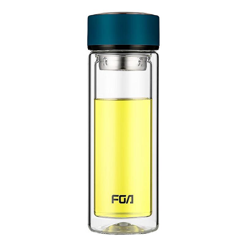 FUGUANG Portable Double-Layer Glass Tea Cup