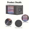 6pcs 23.78 Gallon Oversized Storage Bag with Zipper and Lid - Foldable and Durable Clothing Organizing Bag Suitable for Bedding