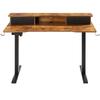 Height Adjustable Desk, 47.2" X 23.6" Electric Dual Monitor Riser Workstation, Whole Piece Desk Board Sit To Stand, 3-Key Modes Sturdy Dual Metal