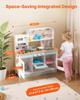 VEVOR Cucina Giocattolo per Bambini, Set Cucina Giocattolo in Legno con Luci e Suoni, Cucina per Bambini Piccoli con Dispenser di Ghiaccio, Forno, Lavello, Microonde
