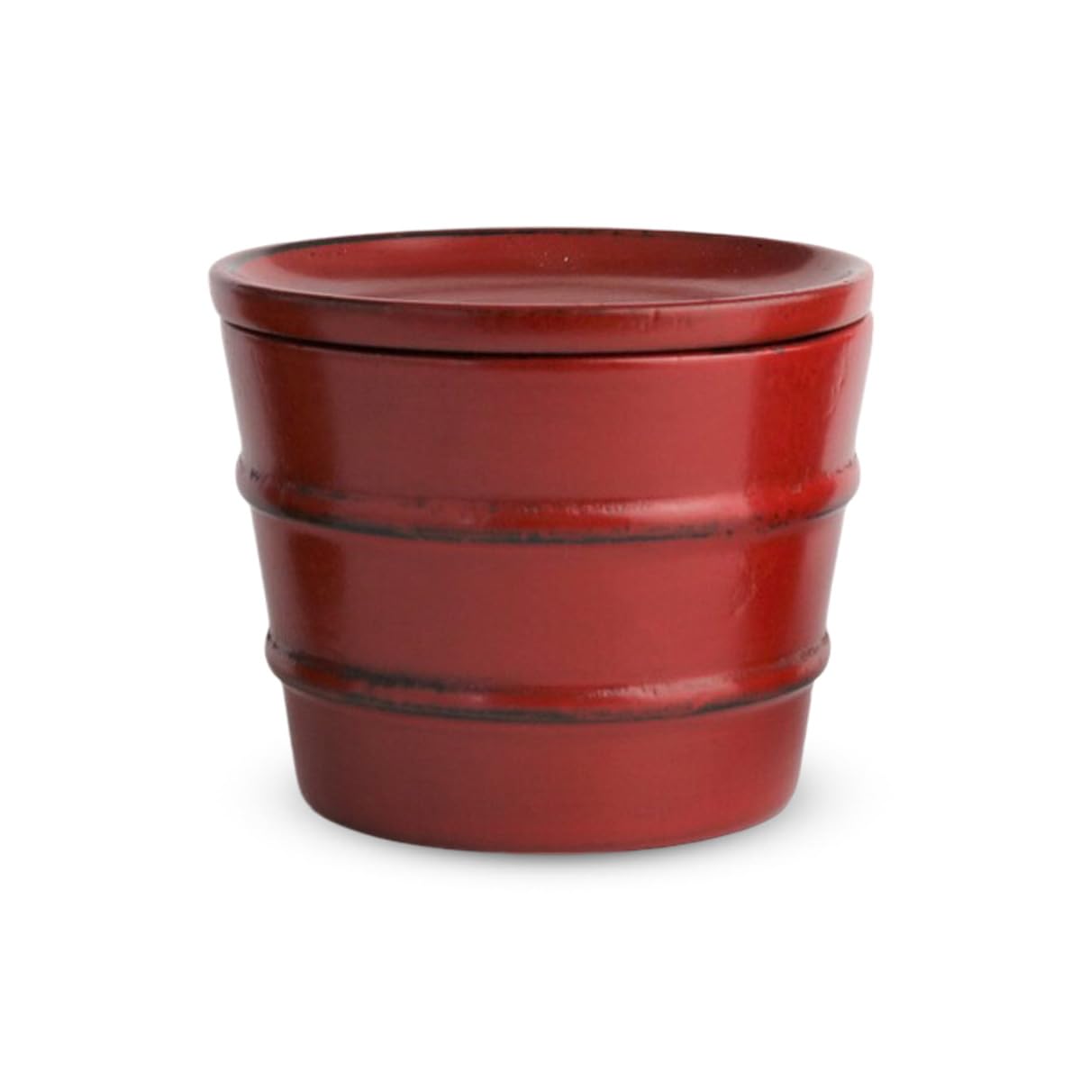 

Wooden soba cup with Current model J-kitchens lid, Negoro, 8.8x7.1cm